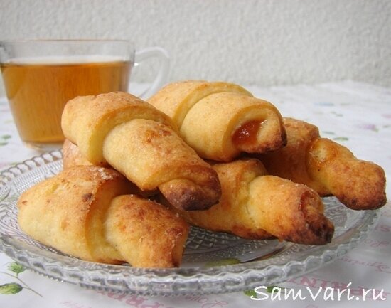 Рогалики из творожного теста