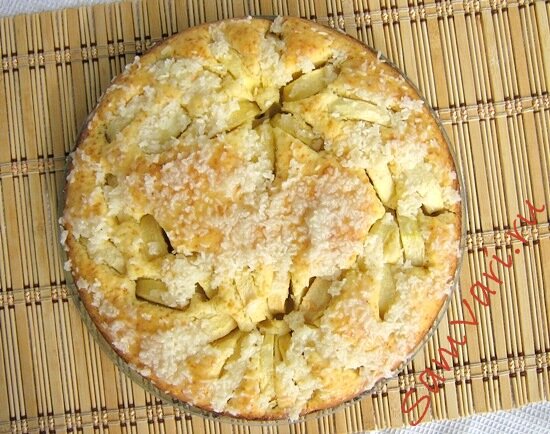 яблочный пирог с кокосовой стружкой